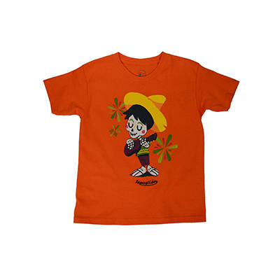 Playera Langer Guitarra Niño Naranja